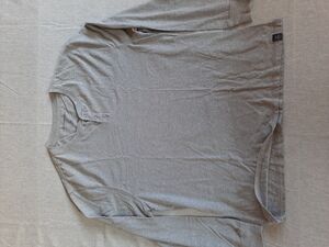 Lucky Brand Mens 2XL Henley Shirt Long Sleeve Round Neck Cotton Blend Solid Gray